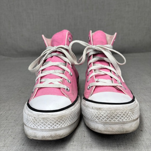 Converse Chuck Taylor All Star Platform High Top Pink Canvas Womens Shoes size 8 - Picture 3 of 10